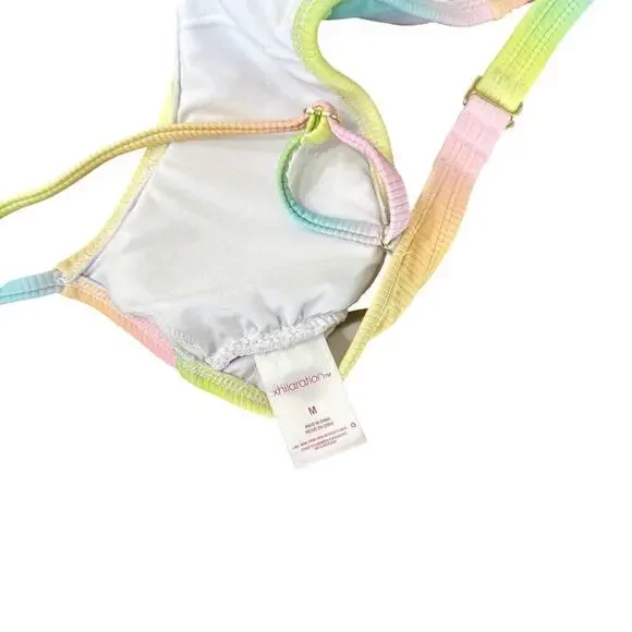 Ombre Rainbow Bikini Top Summer Women's Size Medium - Picture 3 of 3